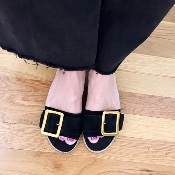 Jeffrey Campbell for Free People Black Drew Slide Sandals - Picture 10 of 14